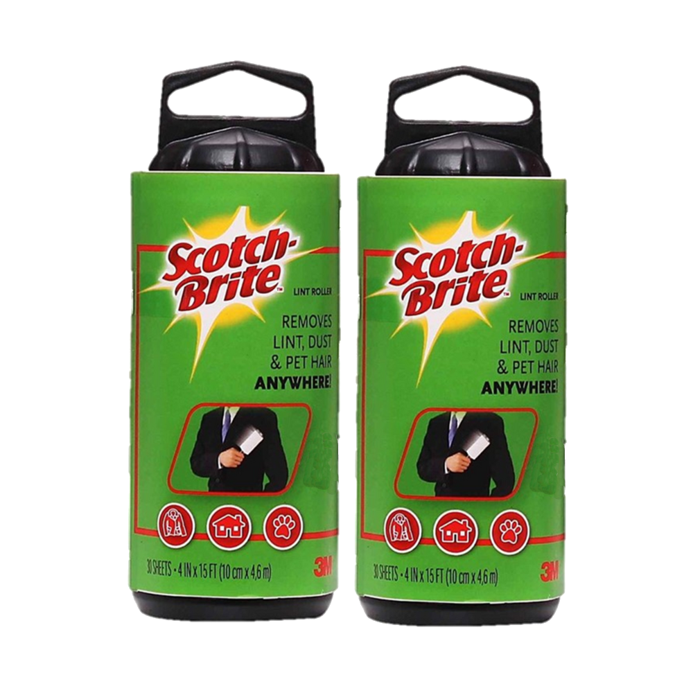 3M™ Scotch-Brite™ Lint Roller Refill, 30 sheets/pack, 10 cm x 4.6 m, For removing lint & fine hair