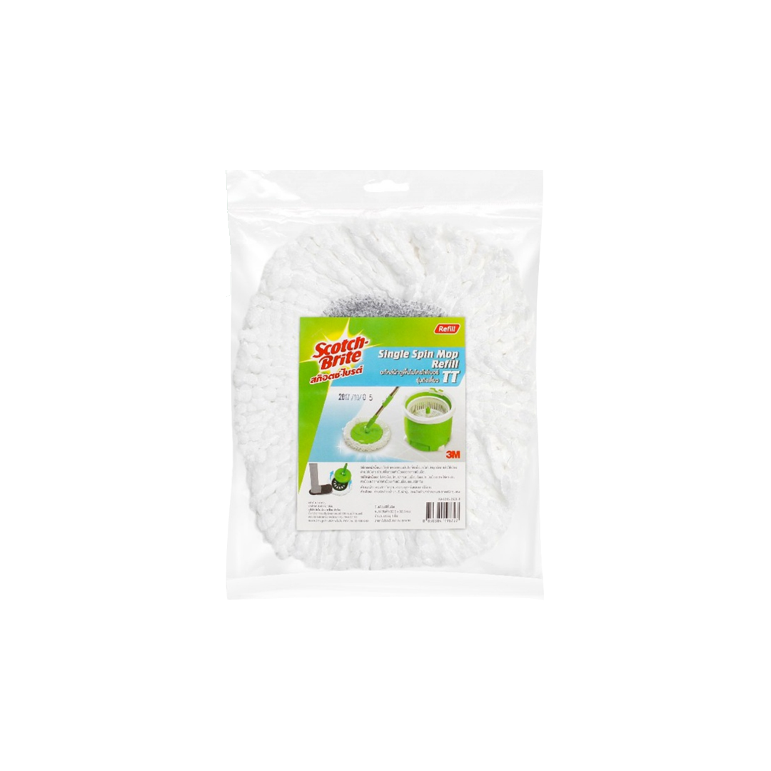 3M™ Scotch-Brite™ Single Spin Mop Bucket Set, Refill Available, 1 pc/pack, For cleaning home floor easily & handsfree