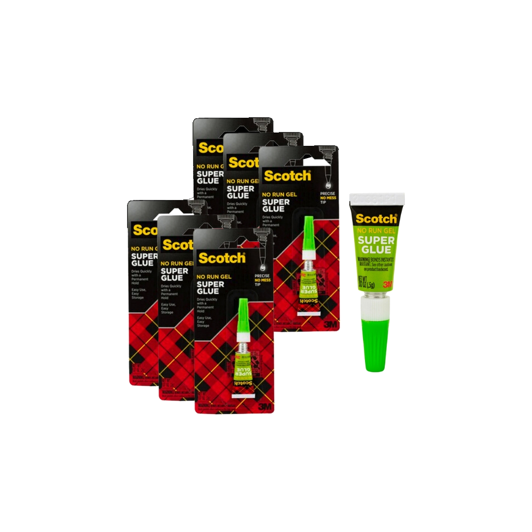 3M™ Scotch® Super Glue, No Run Gel, 4 pcs/pack, 0.5 g/pc, For single use