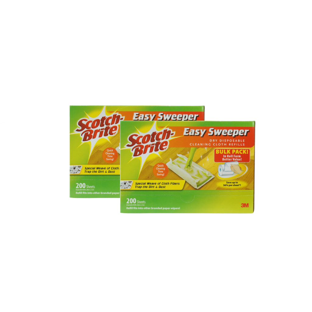3M Scotch-Brite Easy Sweeper Dry Disposable Cleaning Cloth Refills