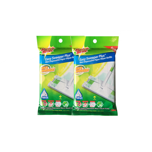 3M Scotch-Brite Easy Sweeper Plus Mop Wet Disposable Paper Wiper Refills