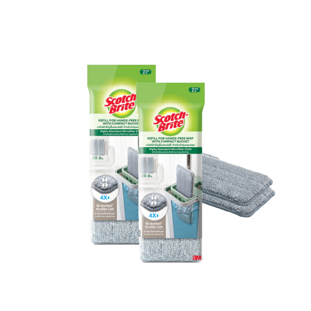 3M Scotch-Brite Hands-Free Mop with Compact Bucket