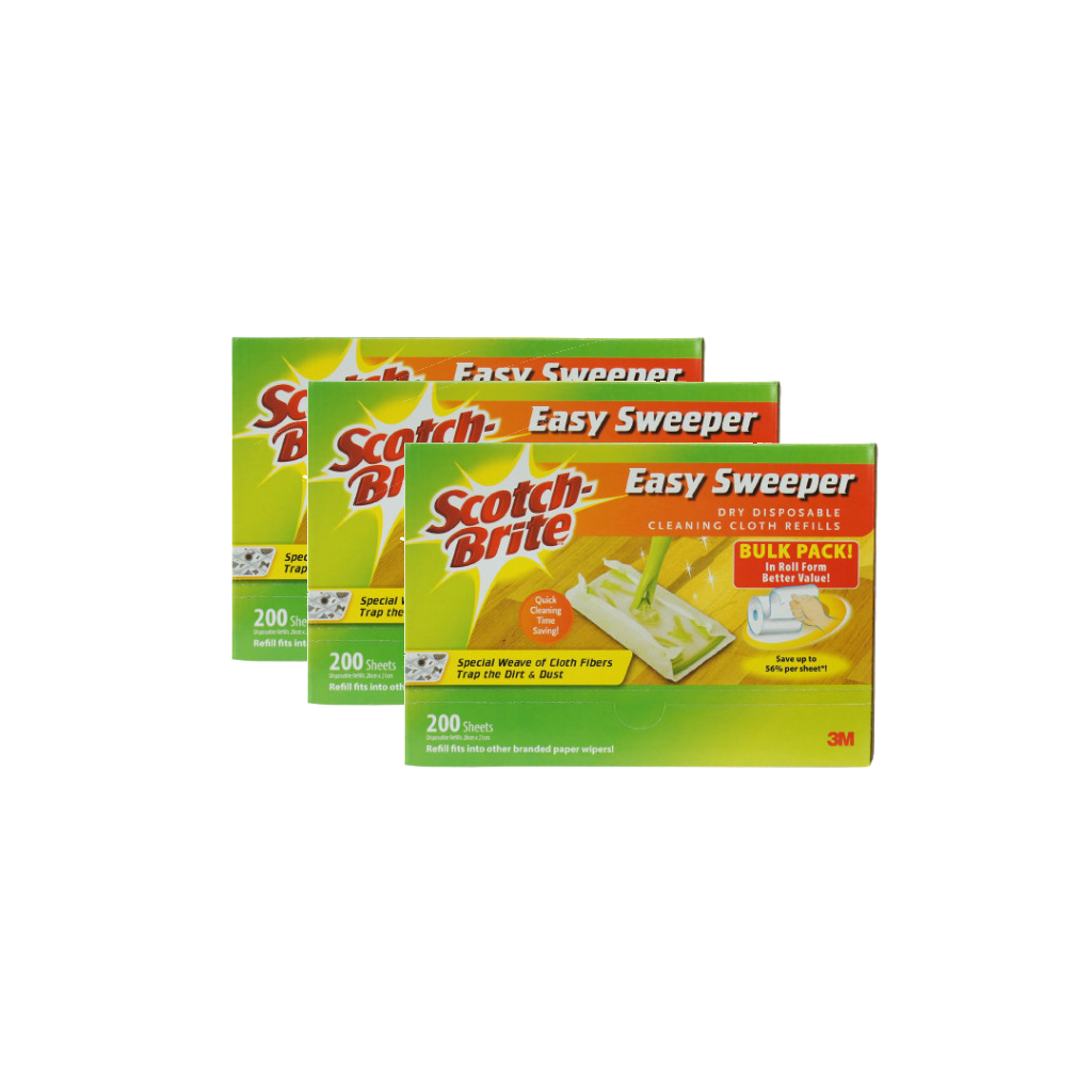 3M Scotch-Brite Easy Sweeper Dry Disposable Cleaning Cloth Refills