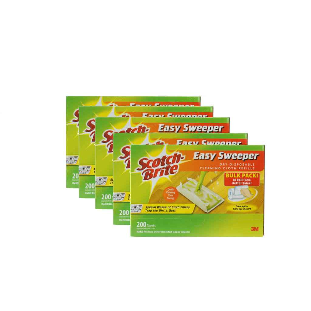 3M Scotch-Brite Easy Sweeper Dry Disposable Cleaning Cloth Refills