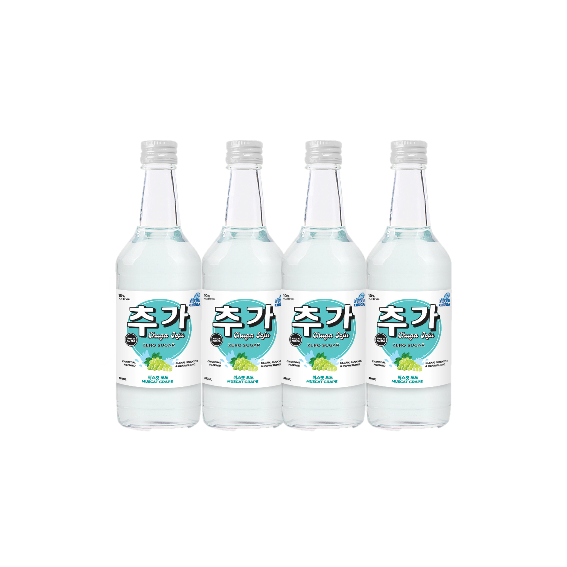 Chuga Muscat Grape Zero Sugar Soju 360ml (Bundle Set) (Sugar Free)
