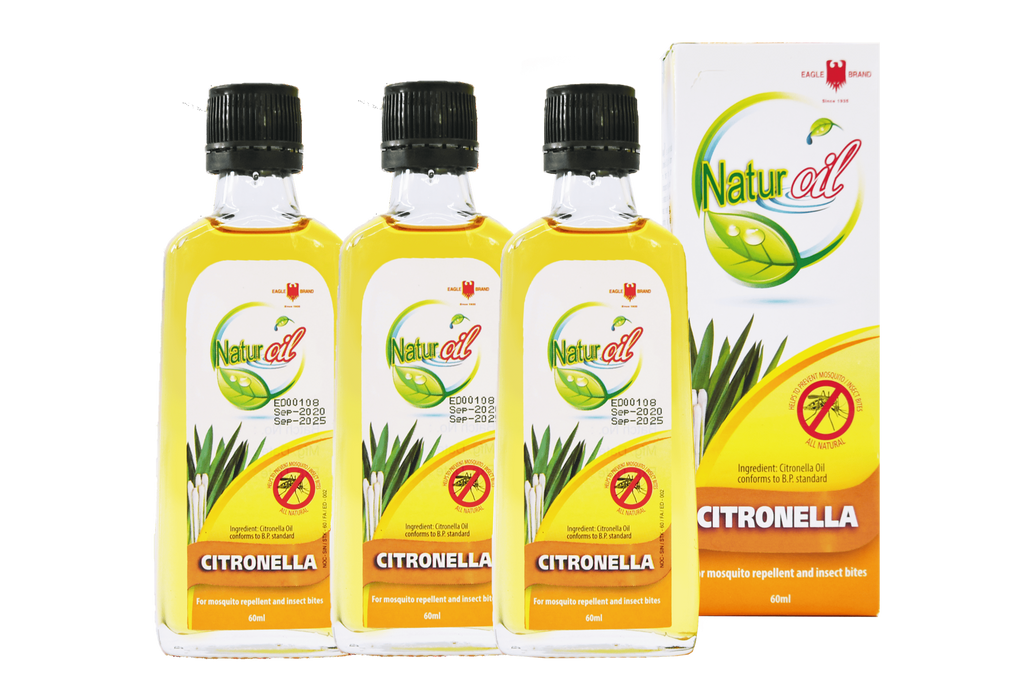 Eagle Brand Naturoil Citronella Oil (Glass Bottle) Mosquito Repellent 60ml