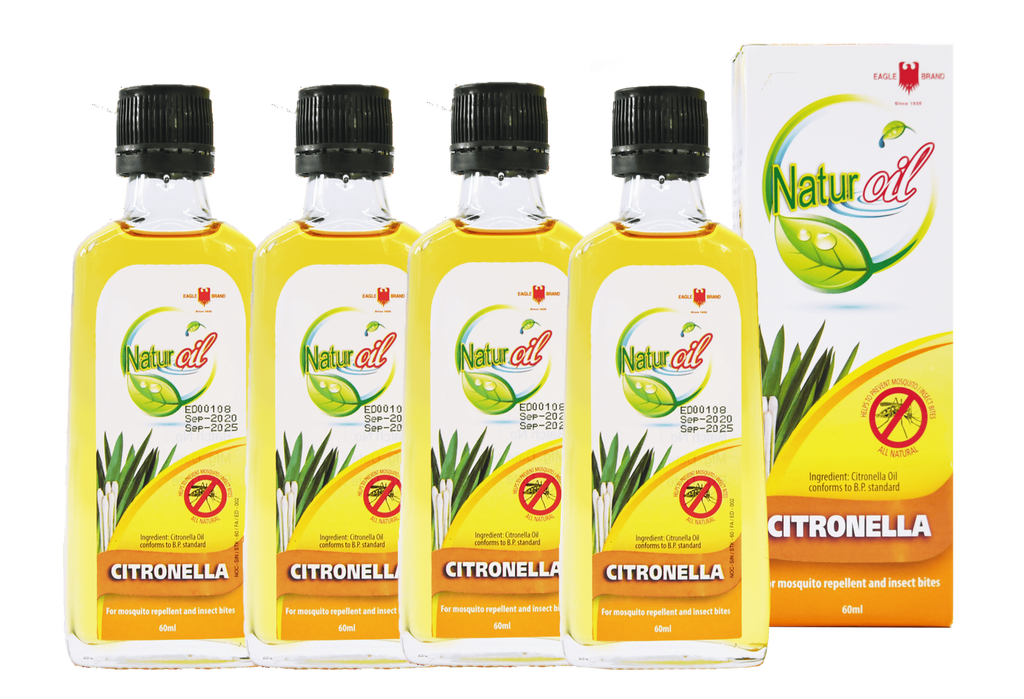 Eagle Brand Naturoil Citronella Oil (Glass Bottle) Mosquito Repellent 60ml