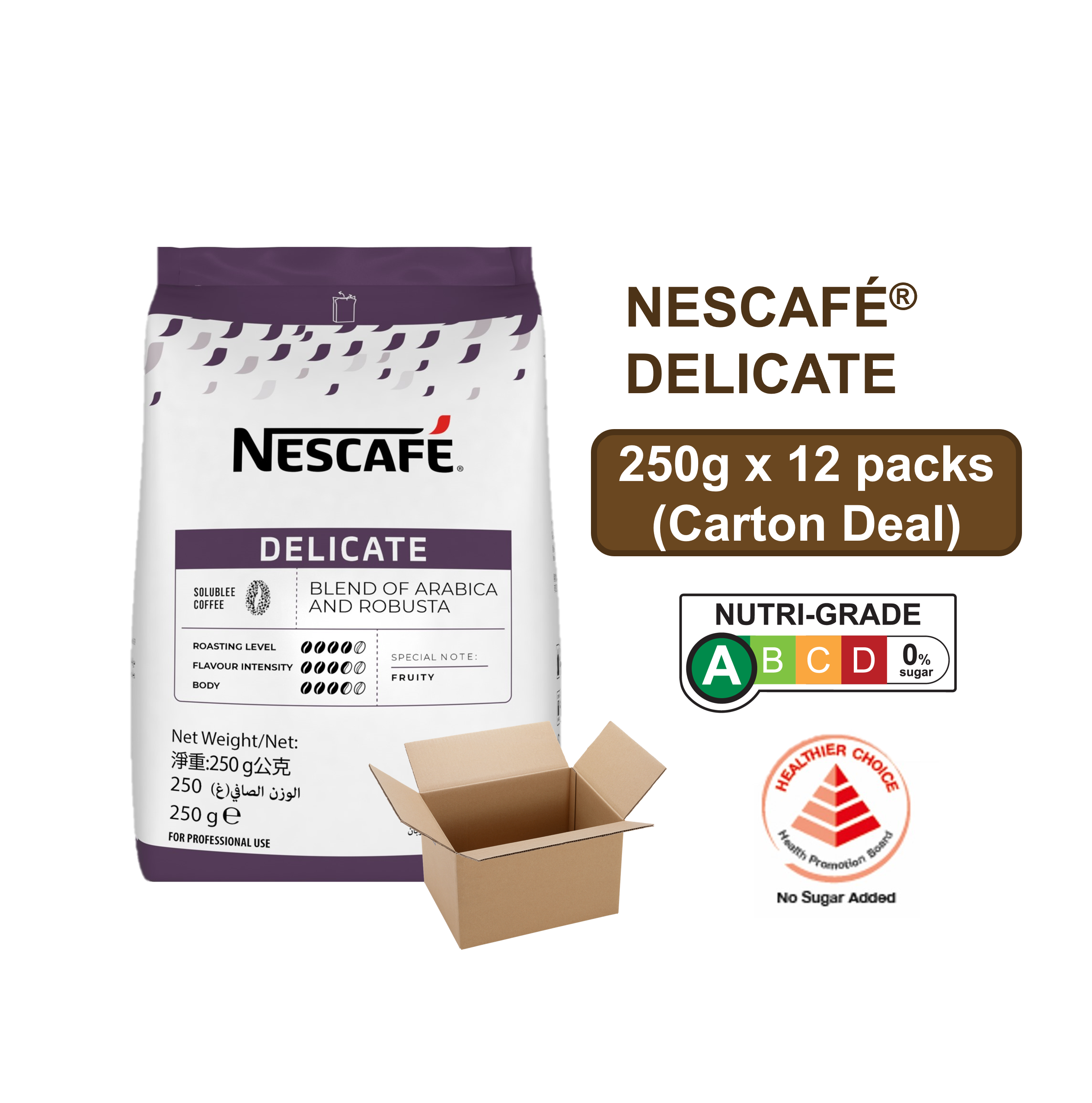 NESCAFÉ® Delicate - 250g x 12packs (Carton)