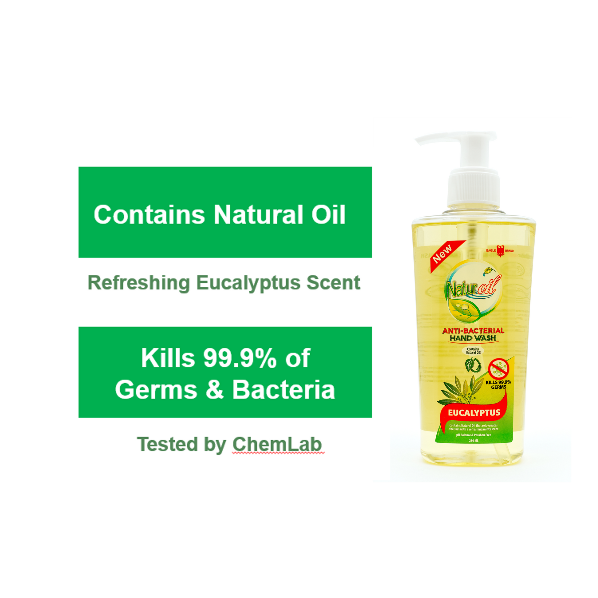 Eagle Brand Naturoil Eucalyptus Hand Wash 250ml