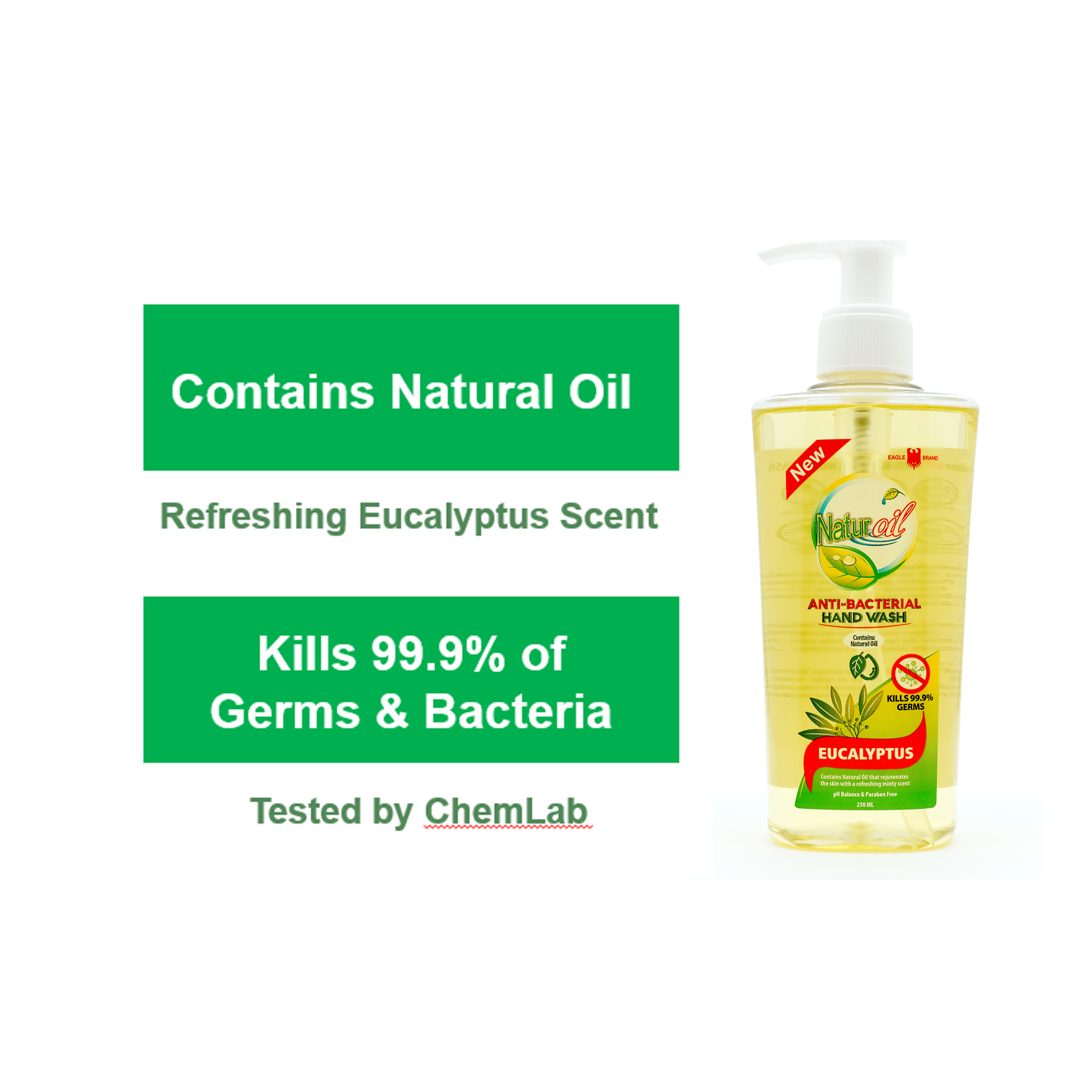 Eagle Brand Naturoil Eucalyptus Hand Wash 250ml