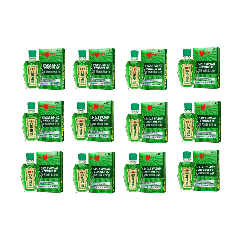 Eagle Brand Green Medicated Oil 3ml (Bundle of 12)