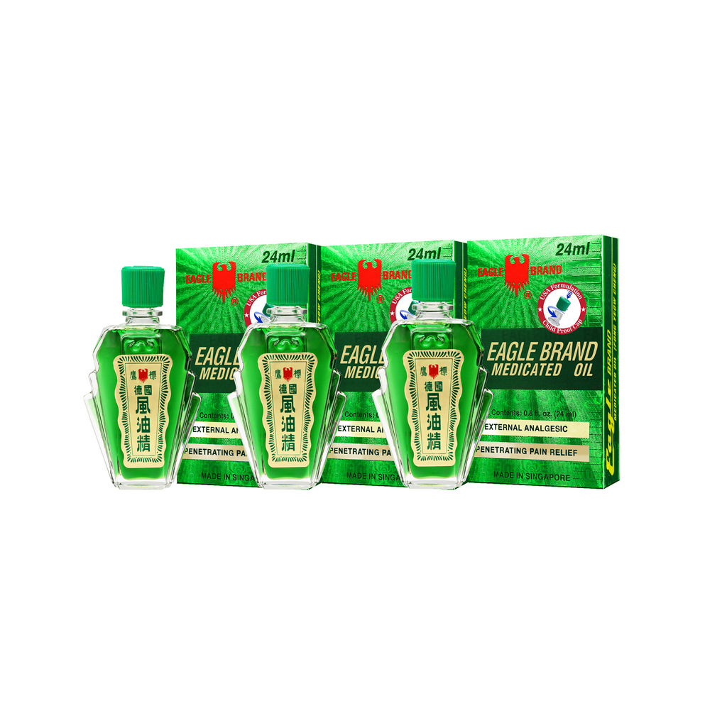 Eagle Brand Green Medicated Oil 24ml Gold Pack (US Formulation)