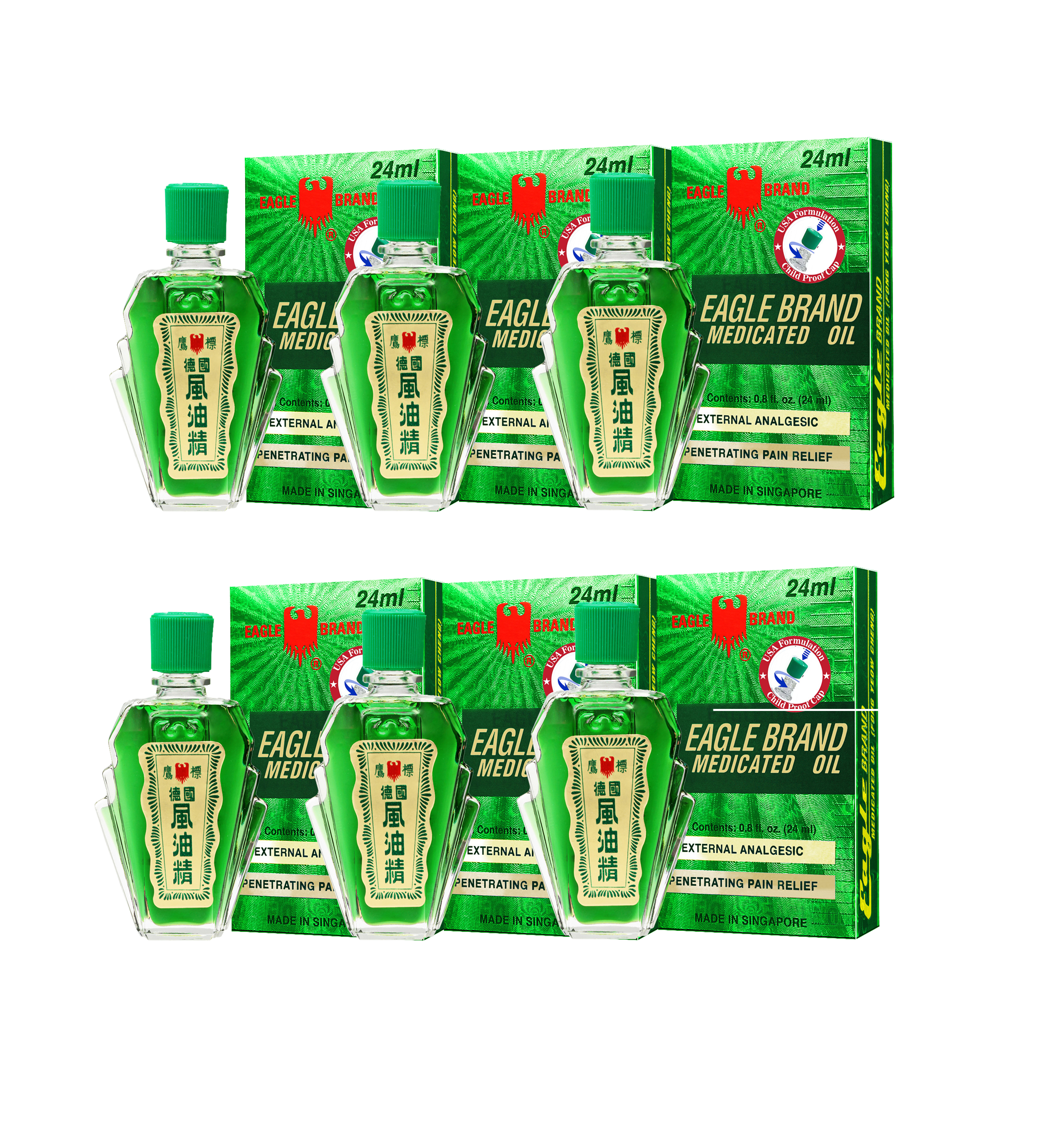 Eagle Brand Green Medicated Oil 24ml Gold Pack (US Formulation)