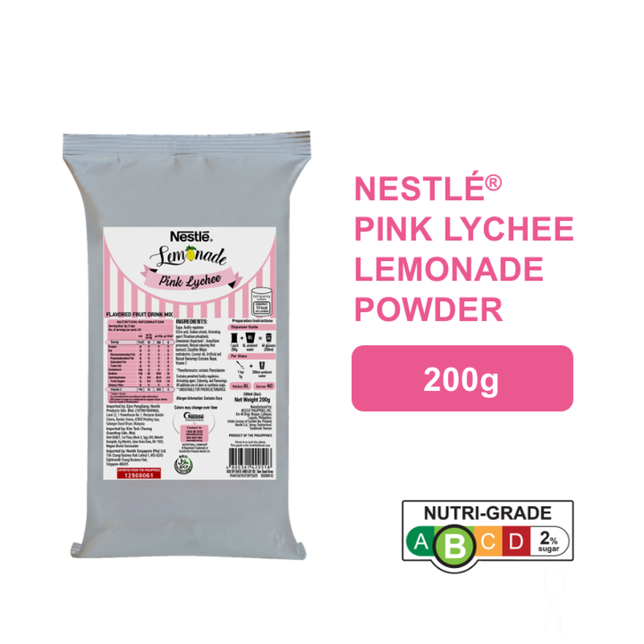 NESTLÉ® Pink Lychee Lemonade Powder - 200g