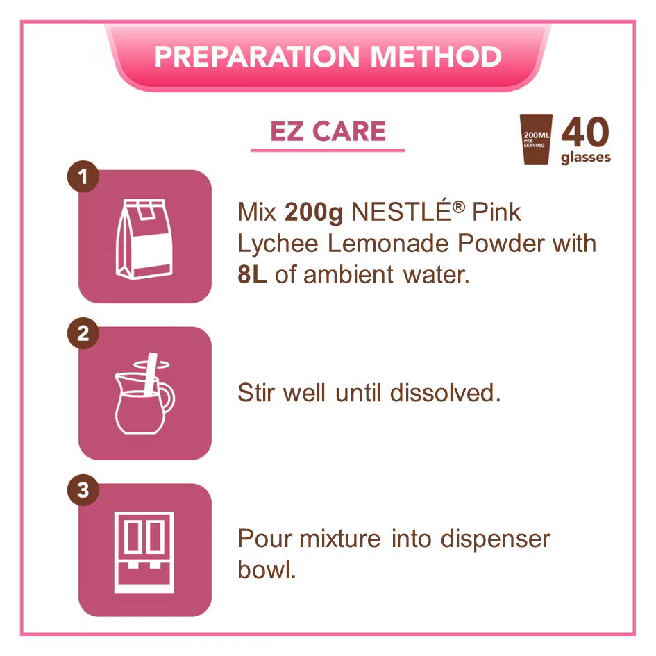 NESTLÉ® Pink Lychee Lemonade Powder - 200g