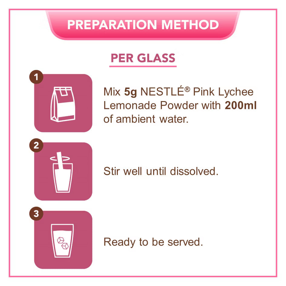 NESTLÉ® Pink Lychee Lemonade Powder - 200g