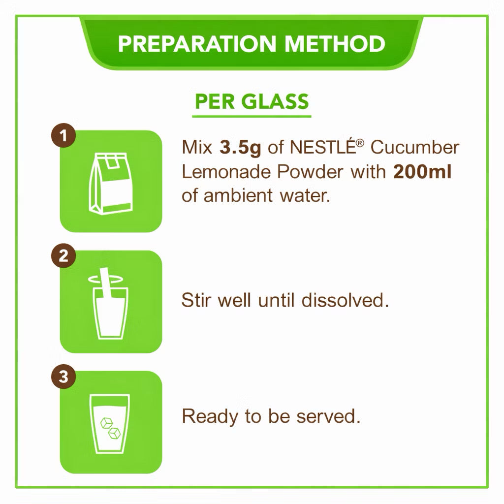 NESTLÉ® Cucumber Lemonade Powder -140g