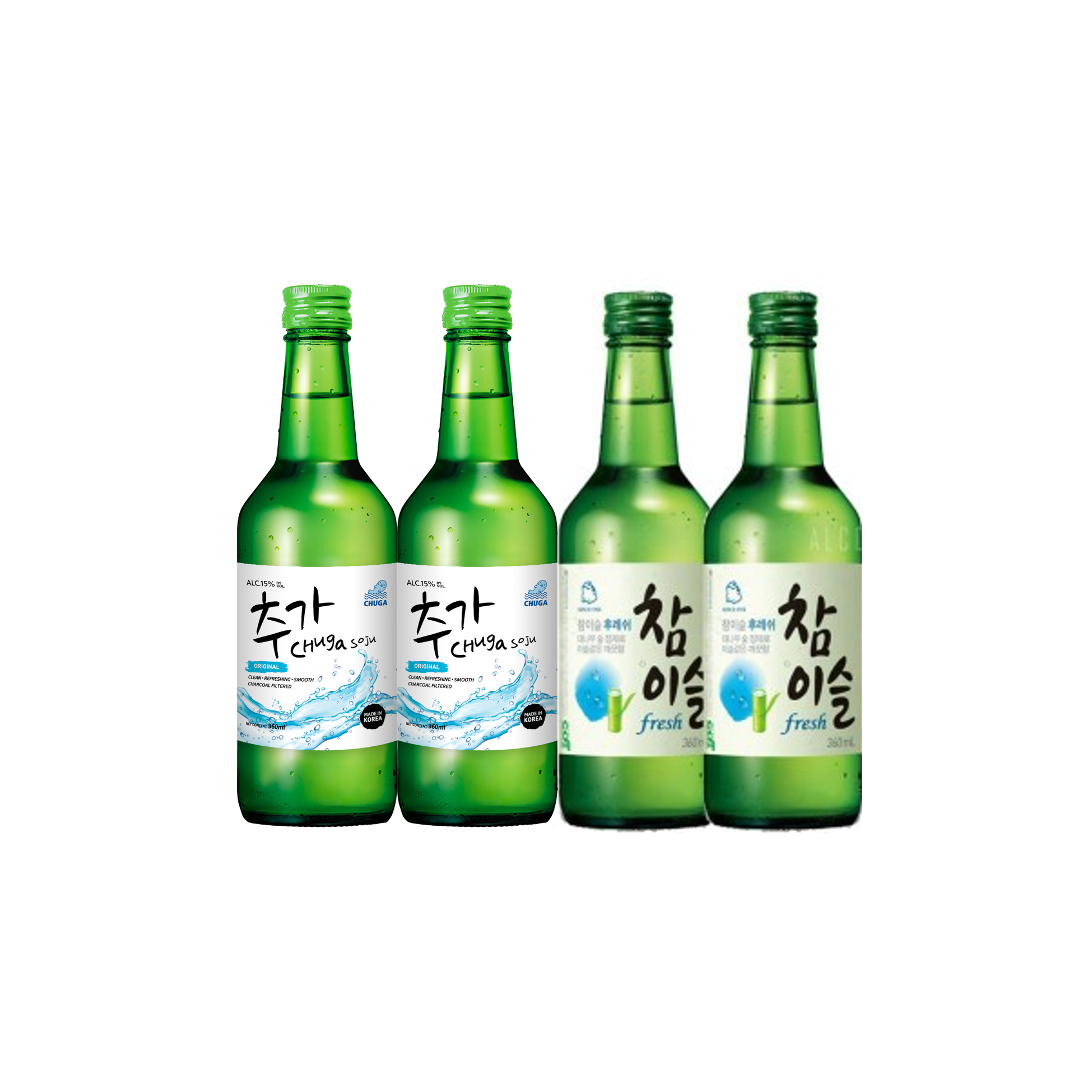 Chuga Soju x Jinro Soju Original 360ml Set (Bundle Set)
