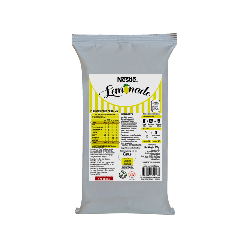 Nestle Lemonade package on a white background