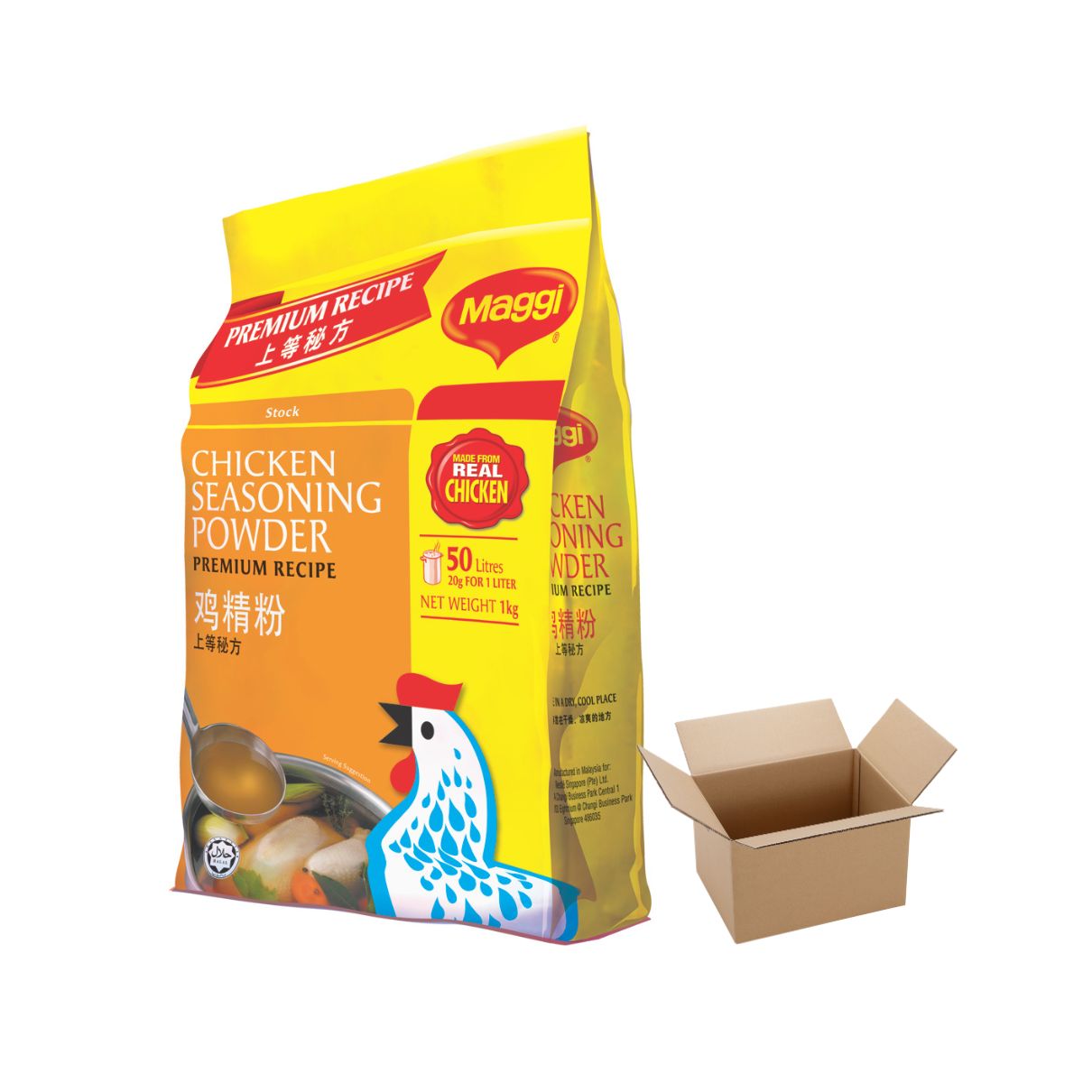 MAGGI Chicken Seasoning Powder (Premium Recipe) - 1kg (Carton of 6 packs)