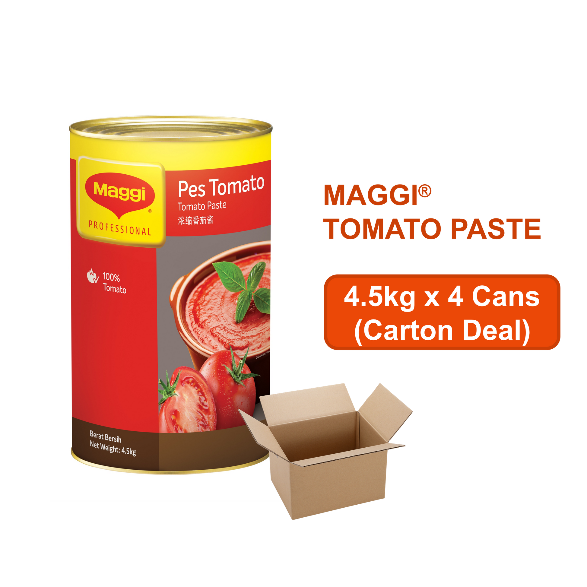 [PREORDER] MAGGI® Tomato Paste Pes Tomato 4.5kg x 6 Cans (Carton)