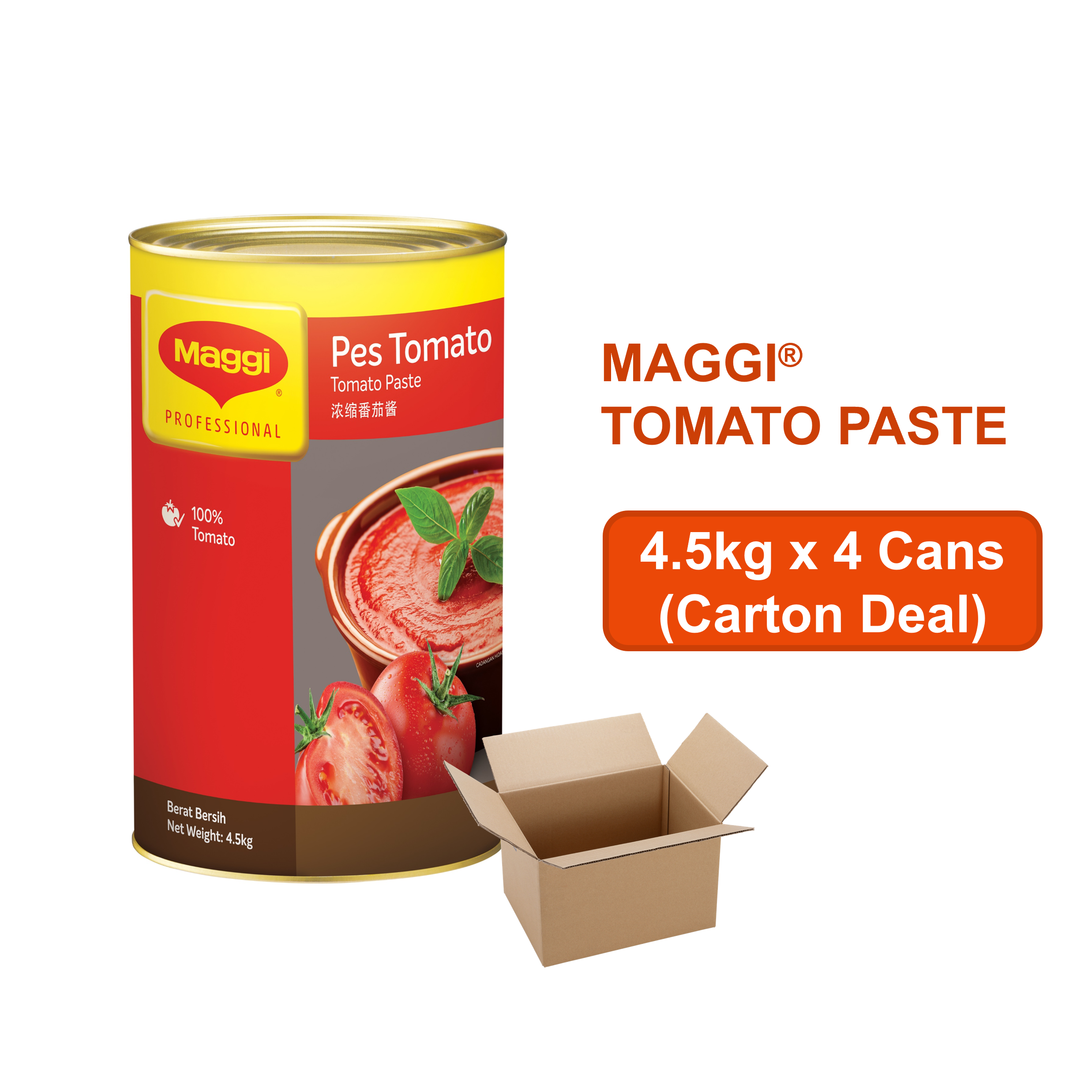 MAGGI® Tomato Paste Pes Tomato 4.5kg x 6 Cans (Carton)