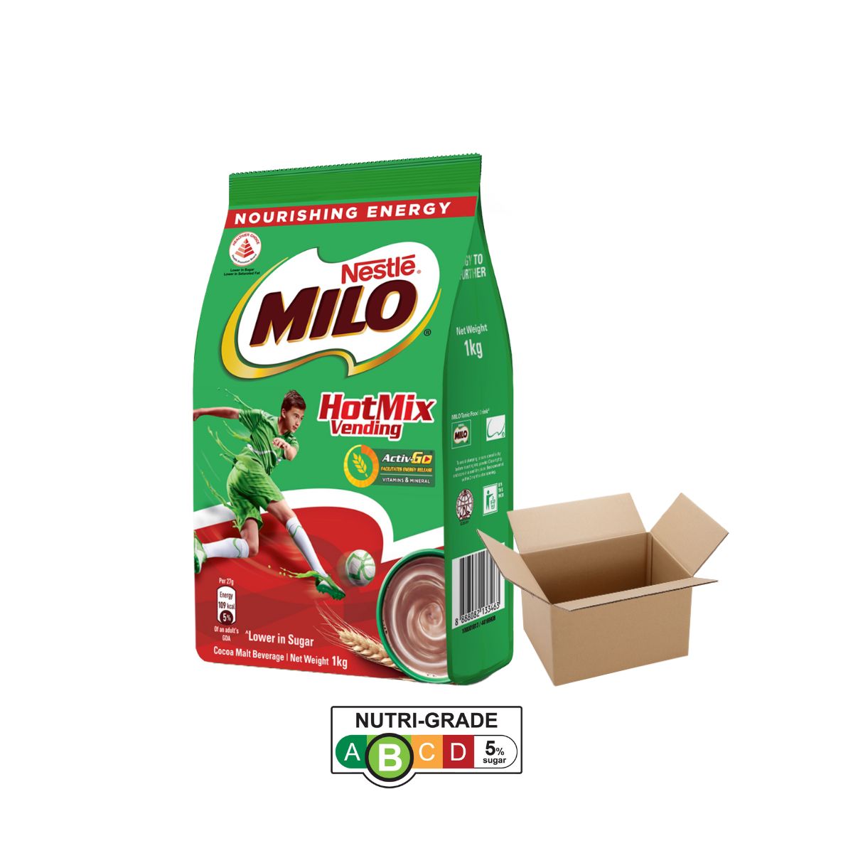 MILO ACTIV-GO Hot Mix Vending - 1kg (Carton of 12 packs)