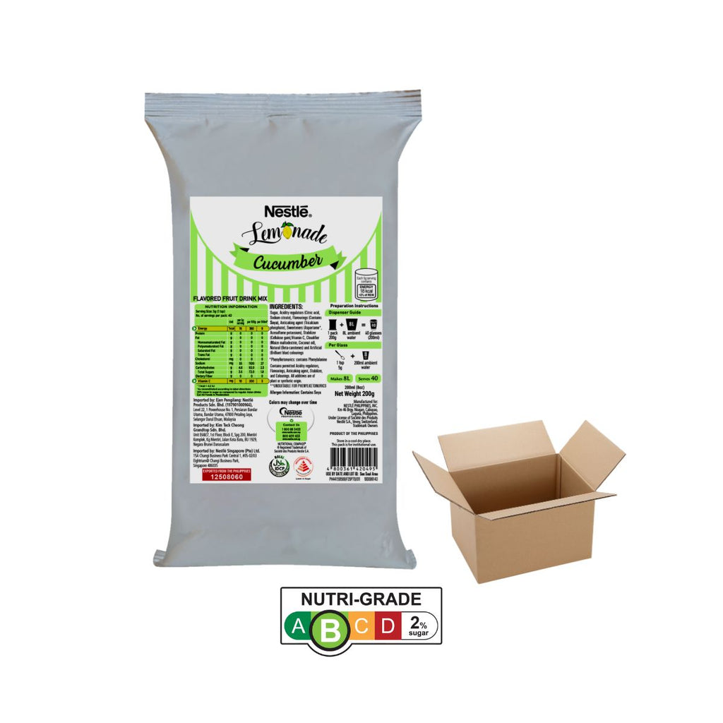 NESTLE PROFESSIONAL Cucumber Lemonade powder - 140g (Carton of 12 packs)