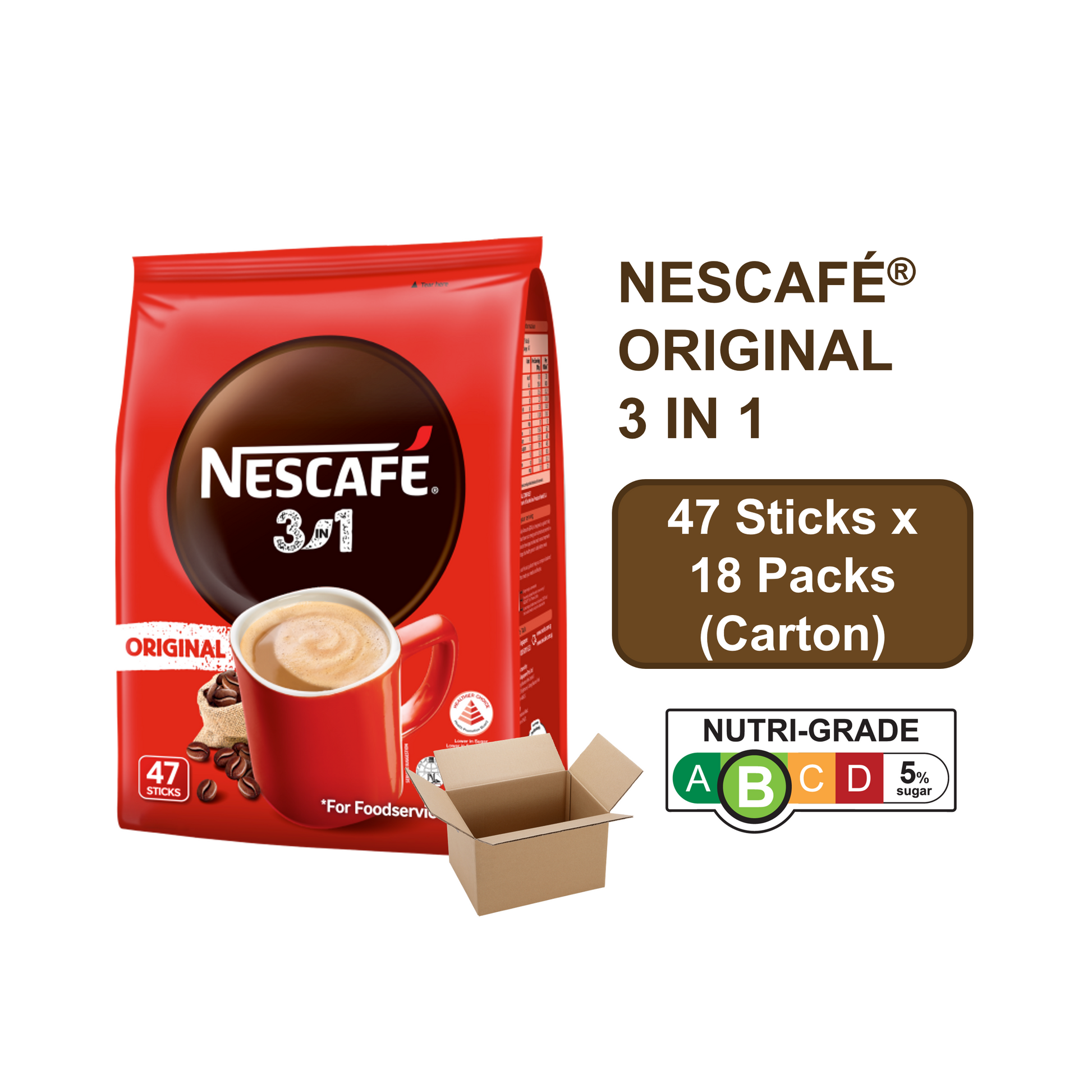 NESCAFE 3-in-1 Original - 16.5g x 47sticks