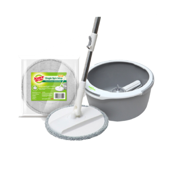 3M Scotch-Brite T6 Single Bucket Compact Microfiber Spin Mop