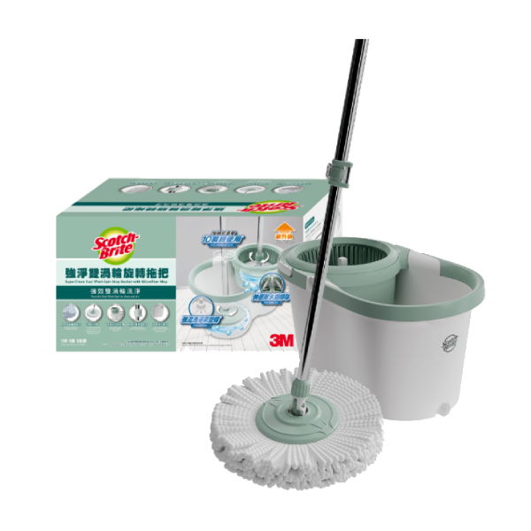 3M Scotch-Brite T7 Eco Dual Wash Spin Mop Bucket