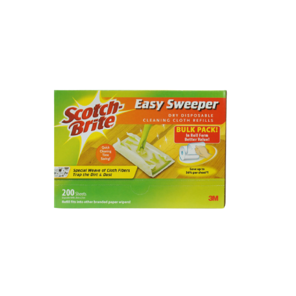 3M Scotch-Brite Easy Sweeper Dry Disposable Cleaning Cloth Refills