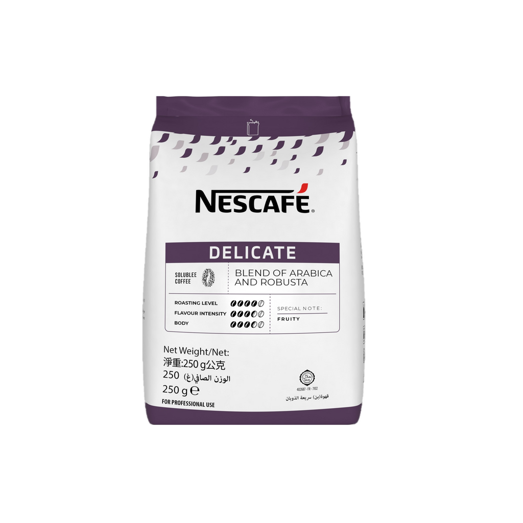 NESCAFE Delicate 100% Freeze Dried Soluble Coffee - 250g x 12packs (Carton)