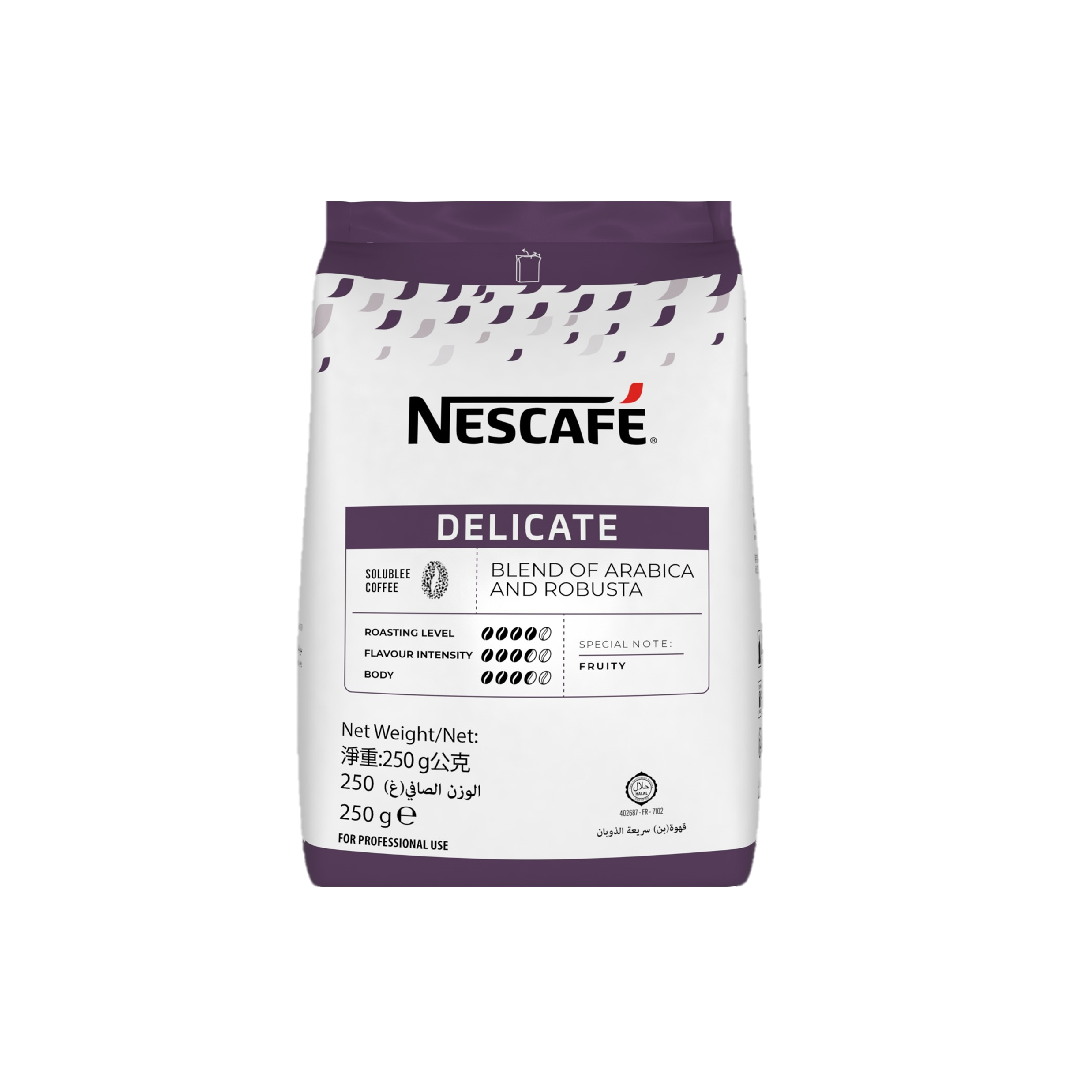 NESCAFE Delicate 100% Freeze Dried Soluble Coffee - 250g x 12packs (Carton)