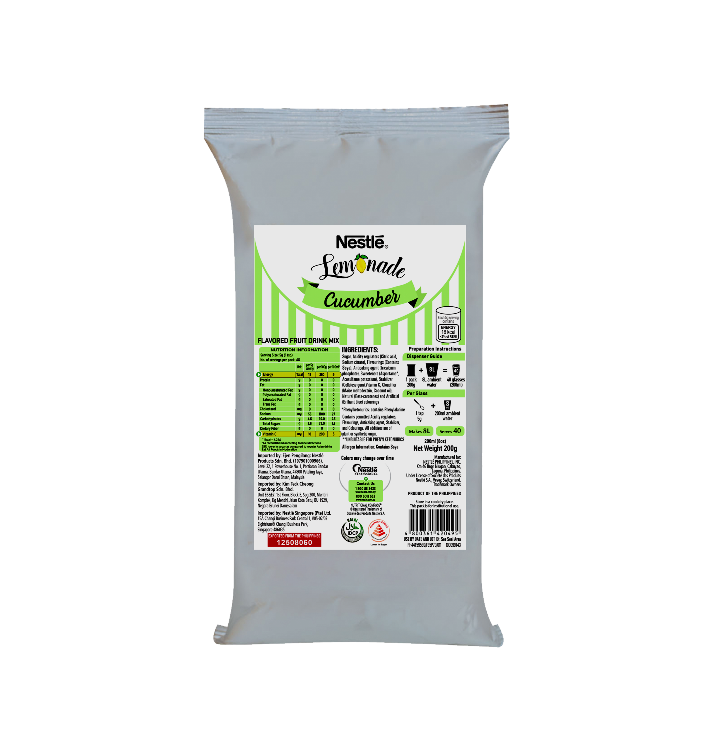 NESTLE Cucumber Lemonade Powder -140g