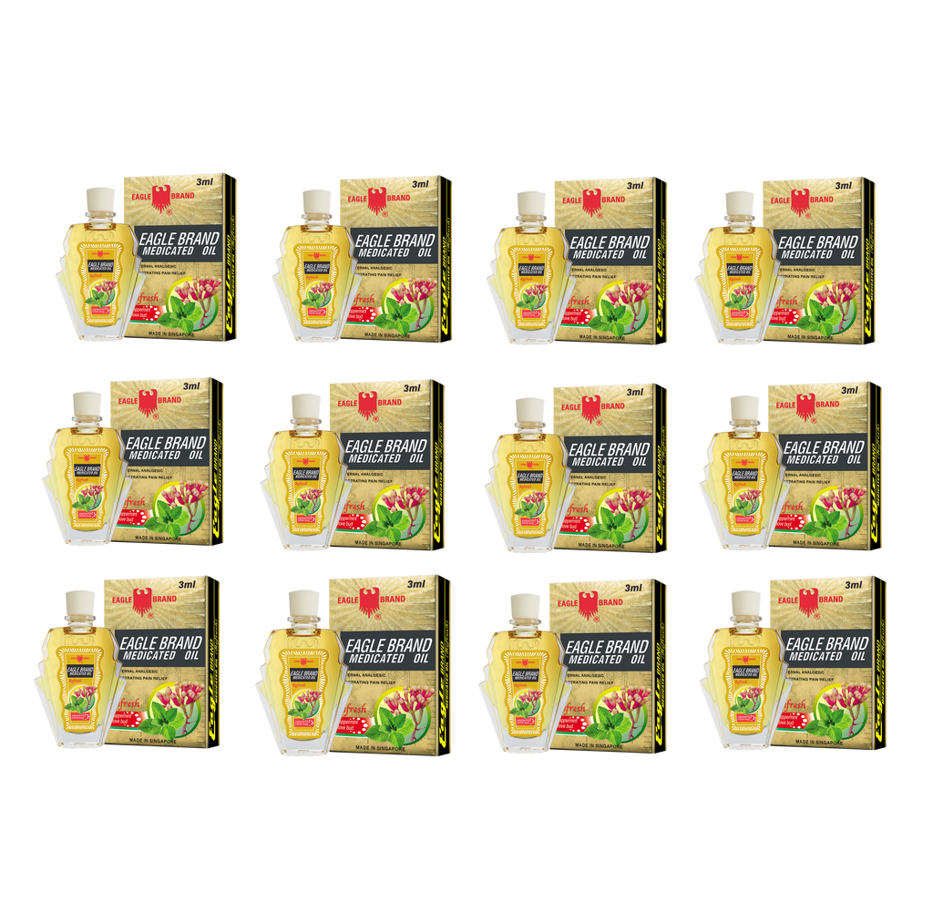 Eagle Brand Refresh Medicated Oil 3ml (Bundle of 12)