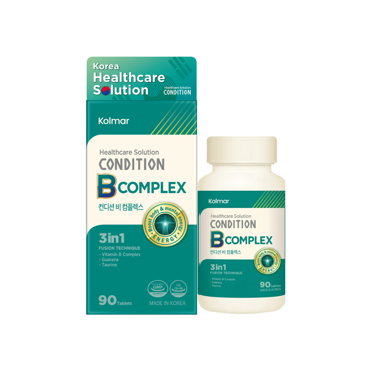 Condition Vitamin B Complex Supplement 90tabs,B1 B2 B3 B5 B6 B9 B12,Boost Metabolism
