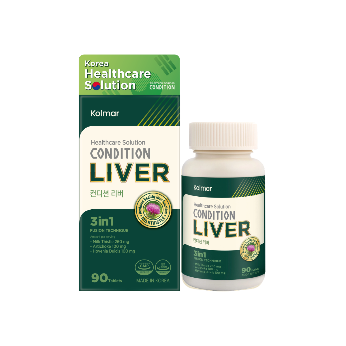 Condition Liver 90tabs, Liver Supplement, Milk Thistle, Artichoke, Raisin Tree