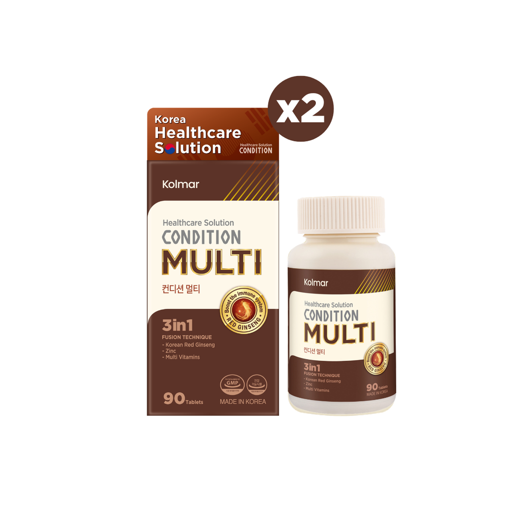 Condition Multi 90tabs, Multi Vitamins B C D E Supplement, Zinc, Ginseng, Korea