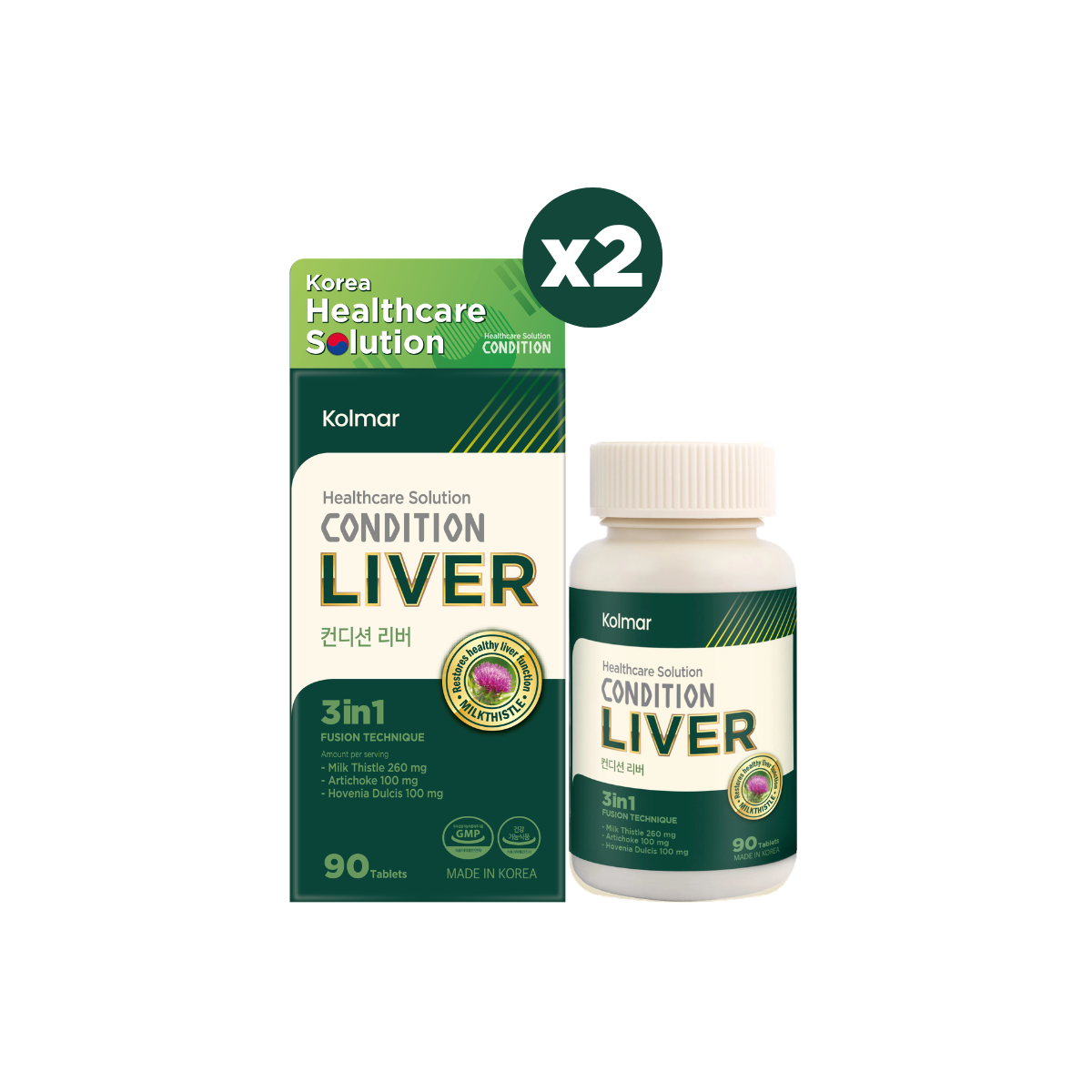 Condition Liver 90tabs, Liver Supplement, Milk Thistle, Artichoke, Raisin Tree
