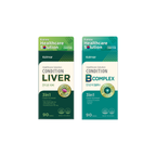 Condition Vitamin B Complex Supplement 90tabs + Liver 90tabs, Detox, Metabolism