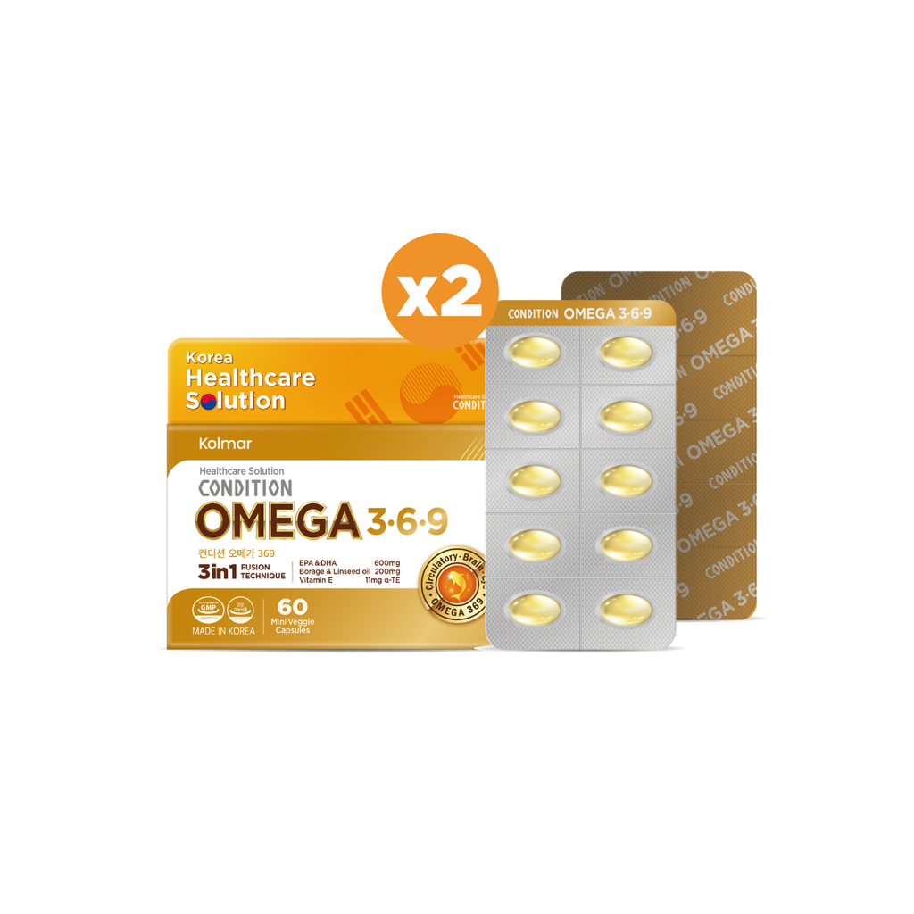 Condition Omega 3-6-9 60 caps, Fish Oil (EPA & DHA) Supplement, Heart & Brain Health