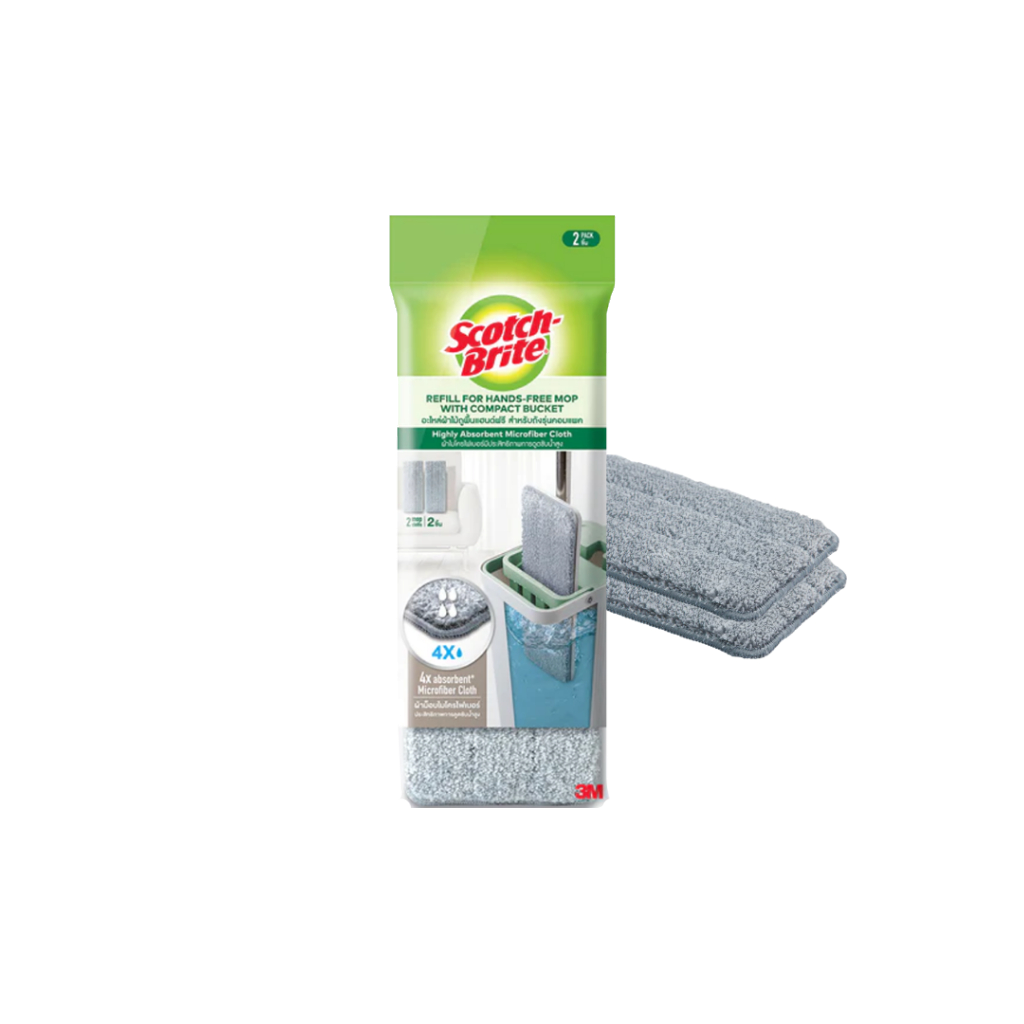 3M Scotch-Brite Hands-Free Mop with Compact Bucket