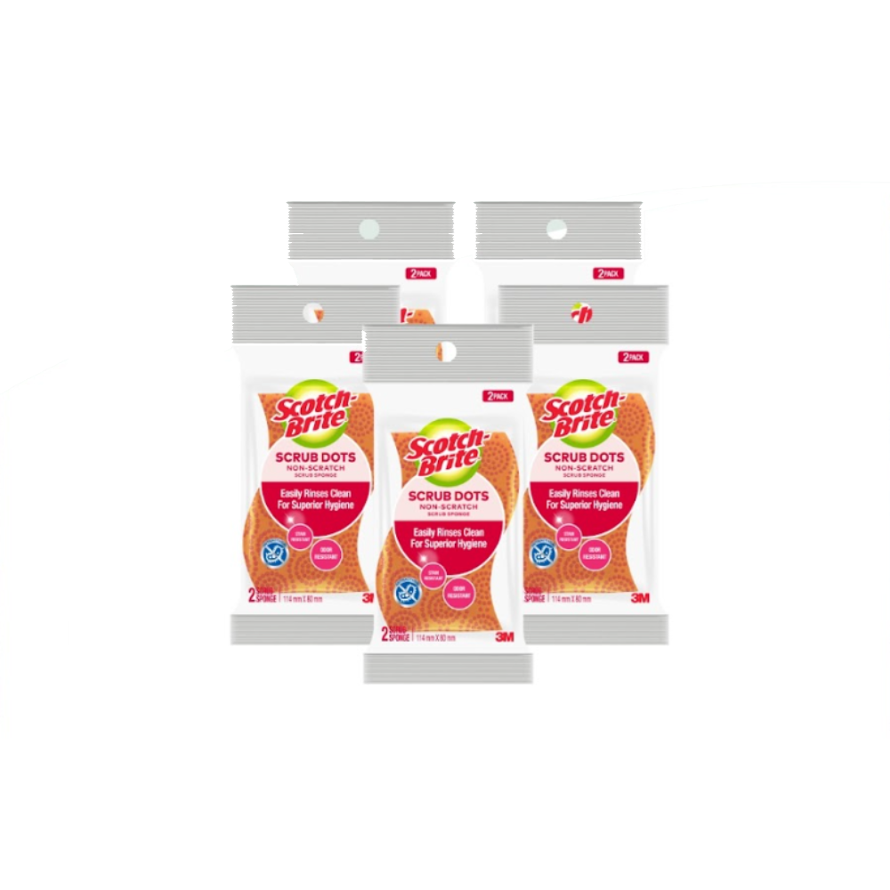 3M Scotch-Brite Scrub Dots Non Scratch Scrub Sponges