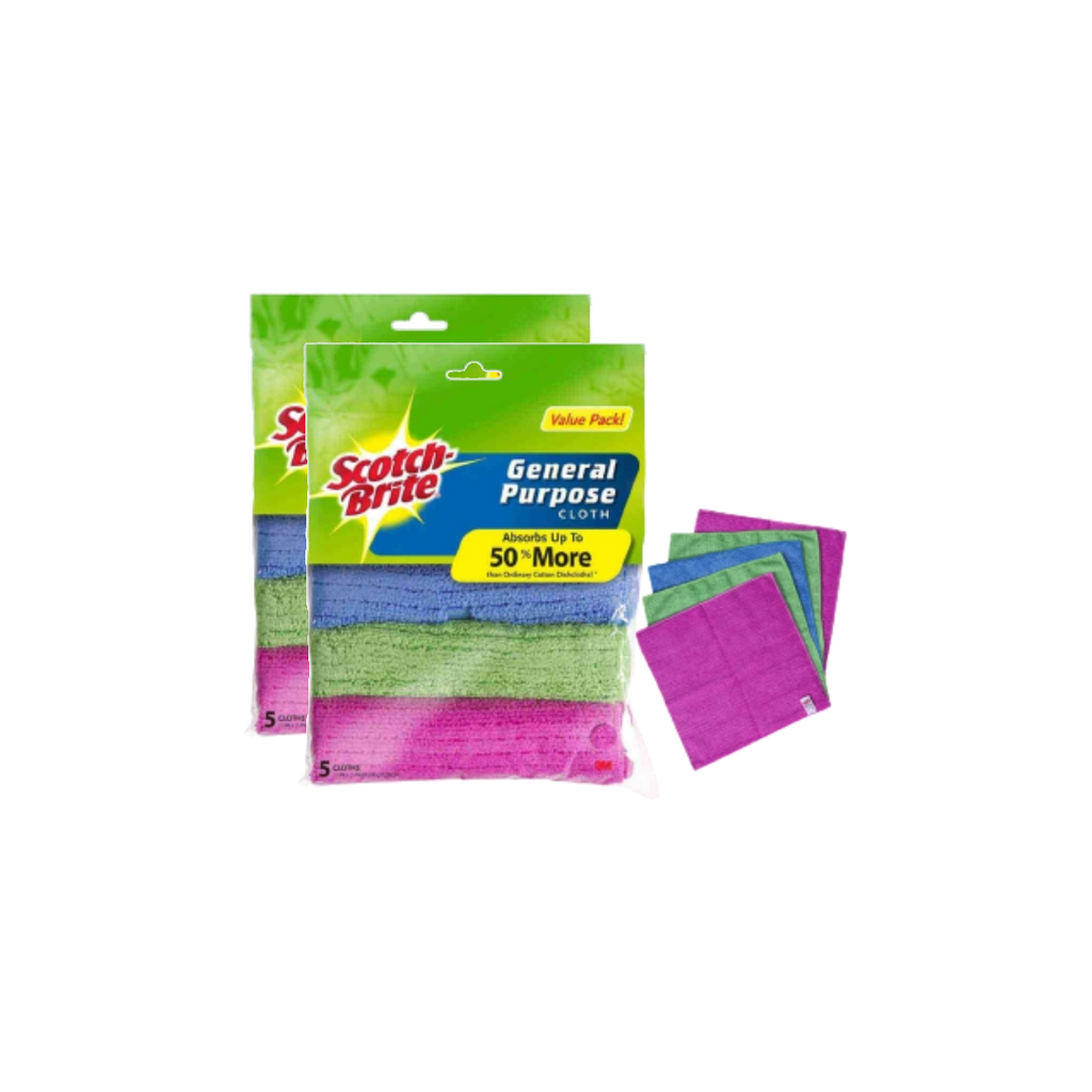 3M Scotch-Brite General Purpose Cloths + Scrub Dots Non Scratch