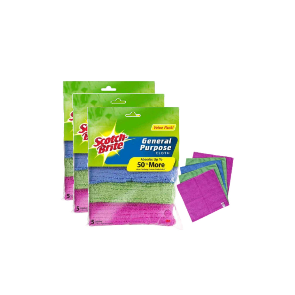 3M Scotch-Brite General Purpose Cloths + Scrub Dots Non Scratch