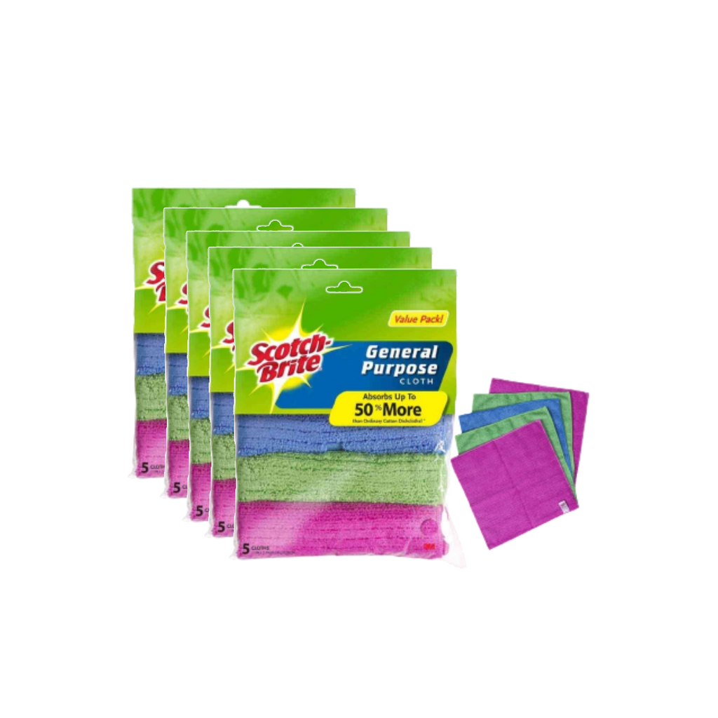 3M Scotch-Brite General Purpose Cloths + Scrub Dots Non Scratch