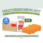 [1 CARTON 24 QTY] 3M Scotch-Brite Scrub Dots Non Scratch Scrub Sponges