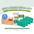 [1 CARTON 24 QTY] 3M Scotch-Brite Scrub Dots Heavy Duty Scrub Sponges