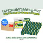 [1 CARTON 72 QTY] 3M Scotch-Brite Heavy Duty 2 in 1 Anti Bacterial Scrub Sponge